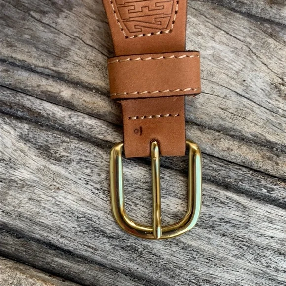 Zep-Pro Brown Leather Belt with Embroidered Snook Design - Picture 8 of 9